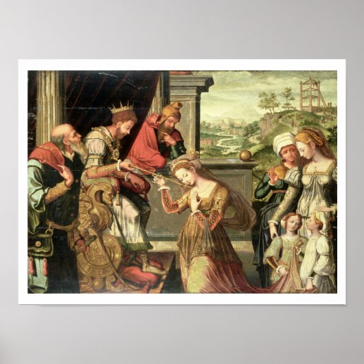 Esther vor König Ahasuerus mit Haman Poster (Vorne)