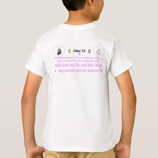 Esther's Miracle Kids' T - Shirt (Rückseite)