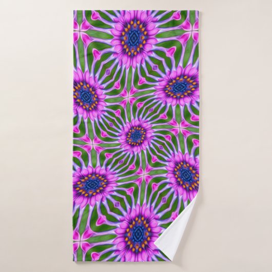 Esthetic Daisy Pattern Badehandtuch (Badehandtuch)
