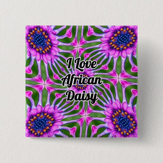 Esthetic Daisy Pattern Button (Vorderseite)