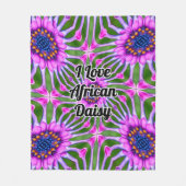 Esthetic Daisy Pattern Fleecedecke (Vorderseite)