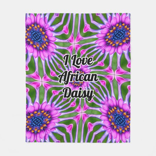 Esthetic Daisy Pattern Fleecedecke (Vorderseite)