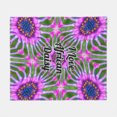 Esthetic Daisy Pattern Fleecedecke (Vorderseite (Horizontal))