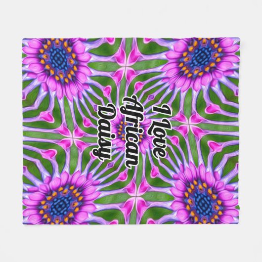 Esthetic Daisy Pattern Fleecedecke (Vorderseite (Horizontal))