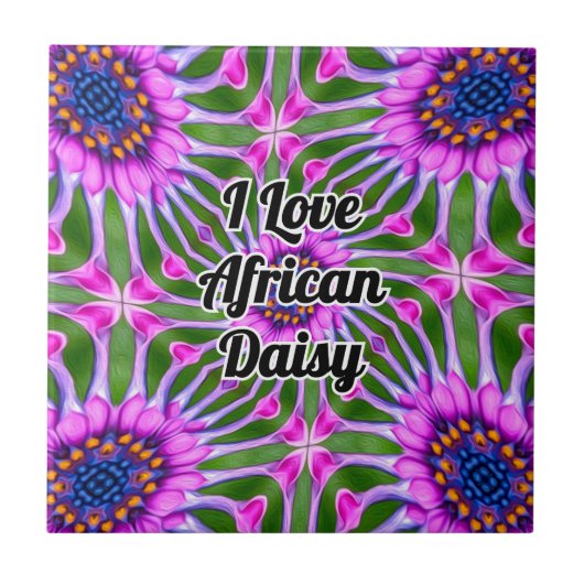 Esthetic Daisy Pattern Fliese (Vorderseite)