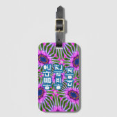 Esthetic Daisy Pattern Gepäckanhänger (Vorderseite Vertikal)