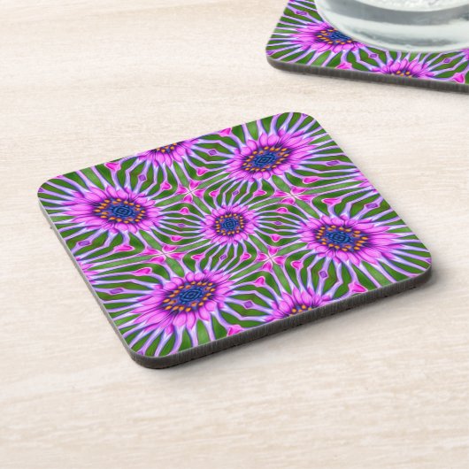 Esthetic Daisy Pattern Getränkeuntersetzer (Linke Seite)