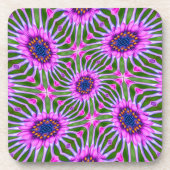Esthetic Daisy Pattern Getränkeuntersetzer (Vorderseite)
