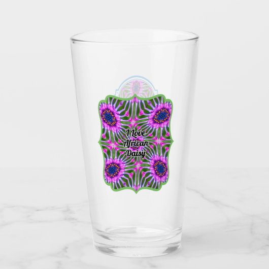 Esthetic Daisy Pattern Glas (Vorderseite)