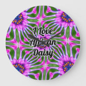 Esthetic Daisy Pattern Große Wanduhr (Vorderseite)