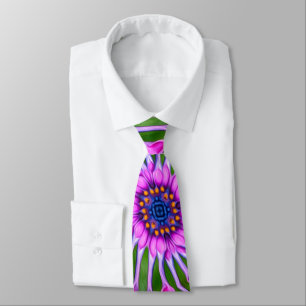 Esthetic Daisy Pattern Krawatte