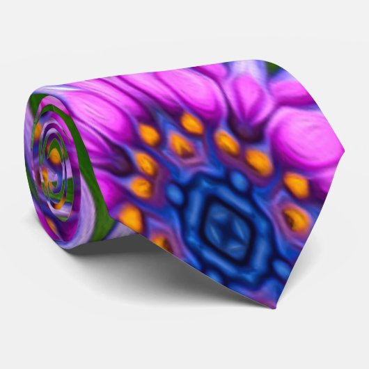 Esthetic Daisy Pattern Krawatte (Gerollt)