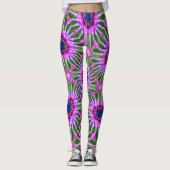 Esthetic Daisy Pattern Leggings (Vorderseite)