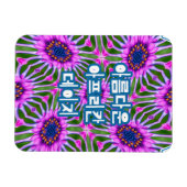 Esthetic Daisy Pattern Magnet (Horizontal)