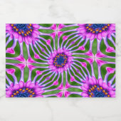 Esthetic Daisy Pattern Schaumweinetikett (Einzelnes Label)