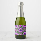 Esthetic Daisy Pattern Schaumweinetikett (Vorderseite)