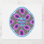 Esthetic Daisy Pattern Schaumweinetikett (Einzelnes Label)