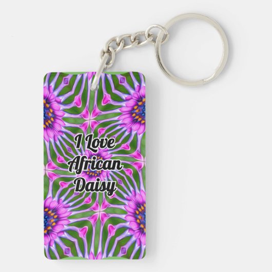 Esthetic Daisy Pattern Schlüsselanhänger (Rückseite)