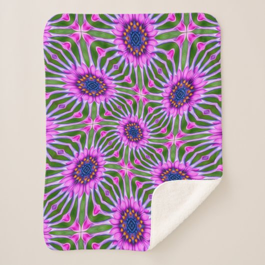 Esthetic Daisy Pattern Sherpadecke (Vorderseite)
