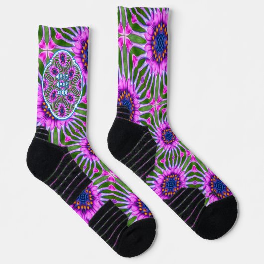 Esthetic Daisy Pattern Socken (Rechts)