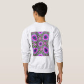 Esthetic Daisy Pattern Sweatshirt (Schwarz voll)