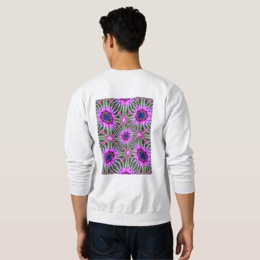 Esthetic Daisy Pattern Sweatshirt (Schwarz voll)