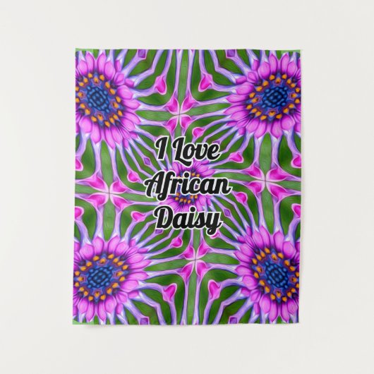 Esthetic Daisy Pattern Wandteppich (Vorderseite)