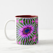 Esthetic Daisy Pattern Zweifarbige Tasse (Links)