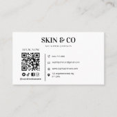 Esthetician Beauty Skincare Salon Minimalistisch Visitenkarte (Vorderseite)