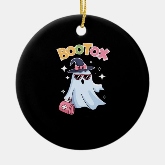 Esthetician Botox Halloween Aesthetic Nurse Plasti Keramik Ornament (Vorne)