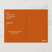 Esthetician Business Salon Pop Up Event Postkarte (Rückseite)