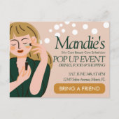Esthetician Business Salon Pop Up Event Postkarte (Vorderseite)