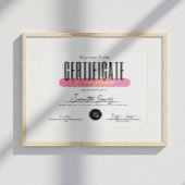 Esthetician Certificate Of Completion Awards Bold Poster