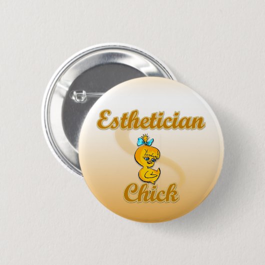 Esthetician Chick Button (Vorne & Hinten)