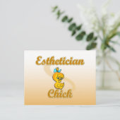 Esthetician Chick Postkarte (Stehend Vorderseite)