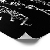 Esthetician Dancing Skeleton Halloween Bow Skin Poster (Ecke)