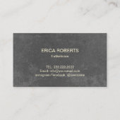 Esthetician Elegant Gold & Grau Visitenkarte (Rückseite)