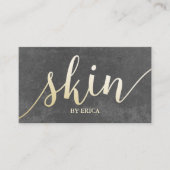 Esthetician Elegant Gold & Grau Visitenkarte (Vorderseite)