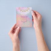 Esthetician falsch Rainbow Colors Glitter Flyer (Gruppe)