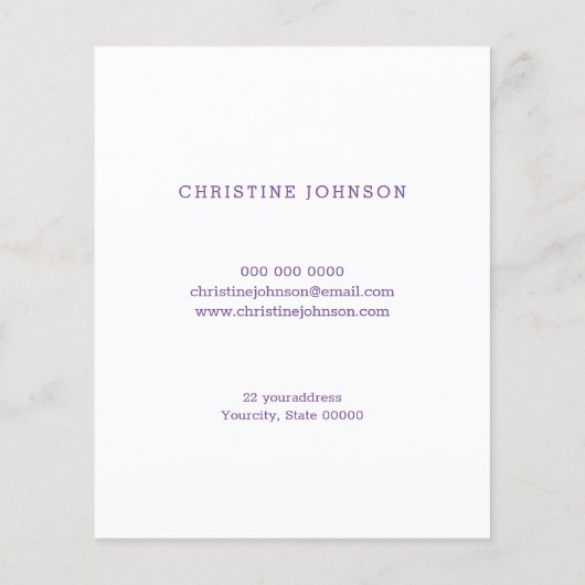 Esthetician falsch Rainbow Colors Glitter Flyer (Hinten)