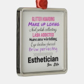 Esthetician für das Leben Silbernes Ornament (Rechts)
