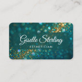 Esthetician Green QR Code Visitenkarte (Vorderseite)