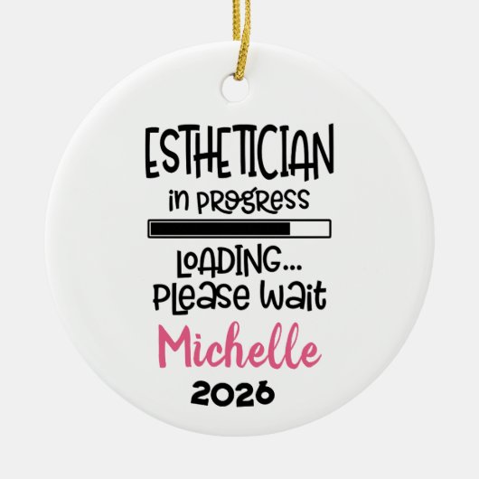 Esthetician In Progress  Keramik Ornament (Vorne)