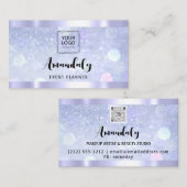 Esthetician Lash Nails Haar QR-Code Logo BlueFrame Visitenkarte (Vorne/Hinten)