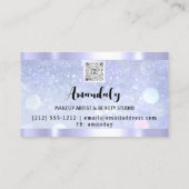 Esthetician Lash Nails Haar QR-Code Logo BlueFrame Visitenkarte (Rückseite)