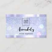 Esthetician Lash Nails Haar QR-Code Logo BlueFrame Visitenkarte (Vorderseite)