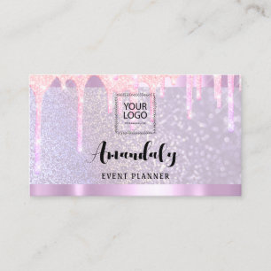 Esthetician Lash Nails Haar QR-Code Logo Rosa Trop Visitenkarte