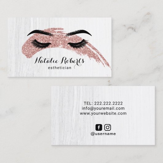 Esthetician-Maskenbildner peitscht Visitenkarte (Vorne/Hinten)