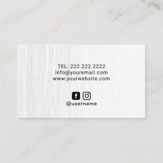 Esthetician-Maskenbildner peitscht Visitenkarte (Rückseite)