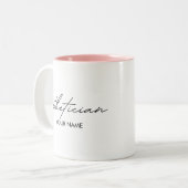 Esthetician Notebook - Personalized Gift Zweifarbige Tasse (Vorderseite Links)